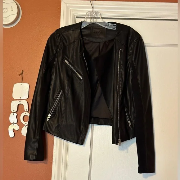 Blank NYC Record Breaker Collarless Faux Leather Moto Jacket - Picture 4 of 13